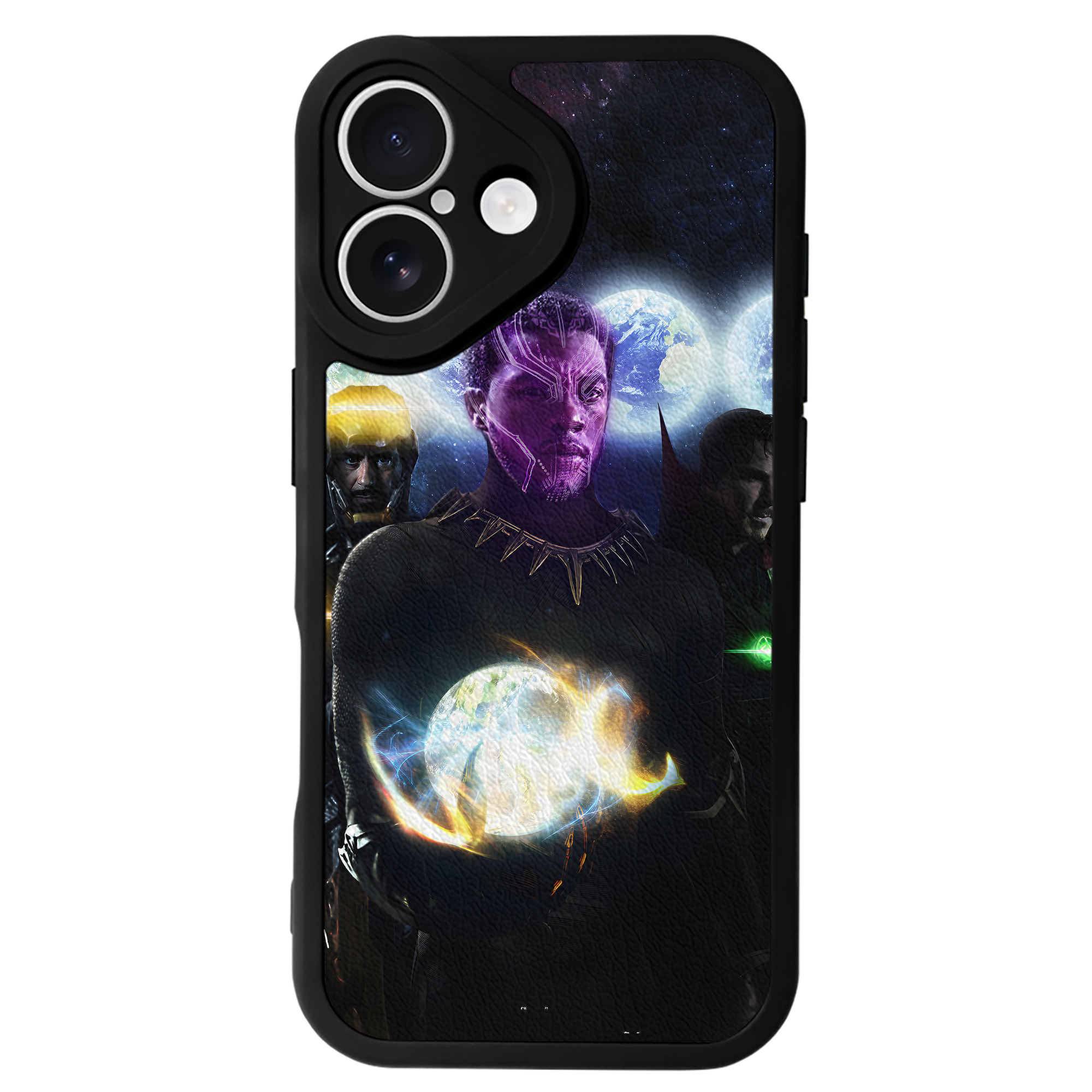 （画像用） アベンジャーズ The Avengers 【iPhone 16シリーズ対応】シリコンスマホケース（レザー調） 材質：シリコン